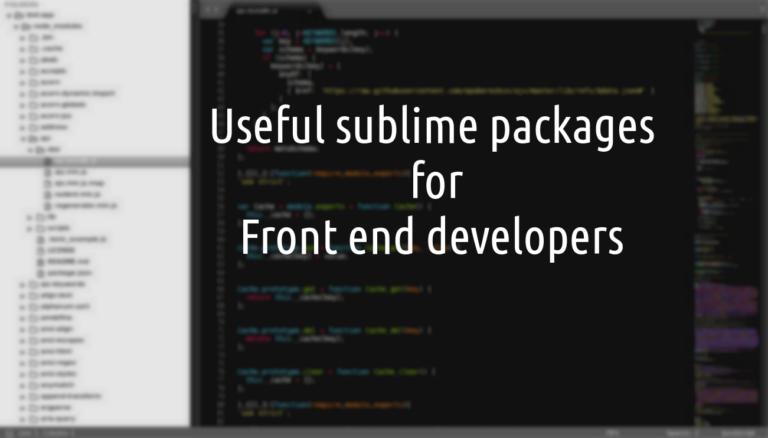 sublime package manager